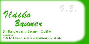 ildiko baumer business card